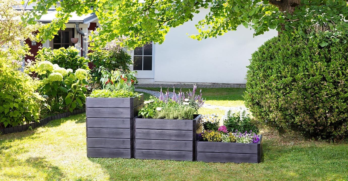 ERGO Quadro raised bed 80 x 80cm L