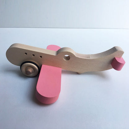 Amelia the wooden plane with wheels