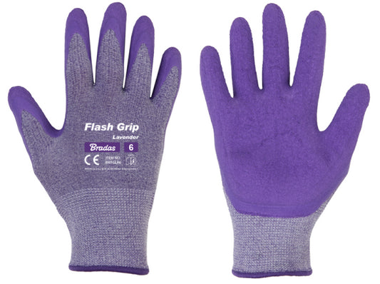 Gloves FLASH GRIP LAVENDER, size 8