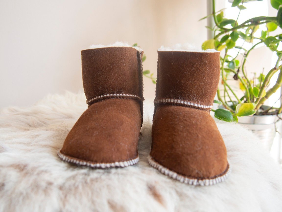 Baby Brown Sheepskin Boots