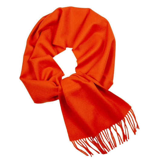 Orange alpaca wool scarf